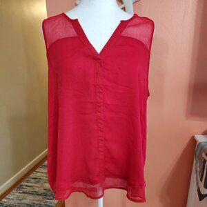 Candies Sleeveles Red Blouse - Size XL